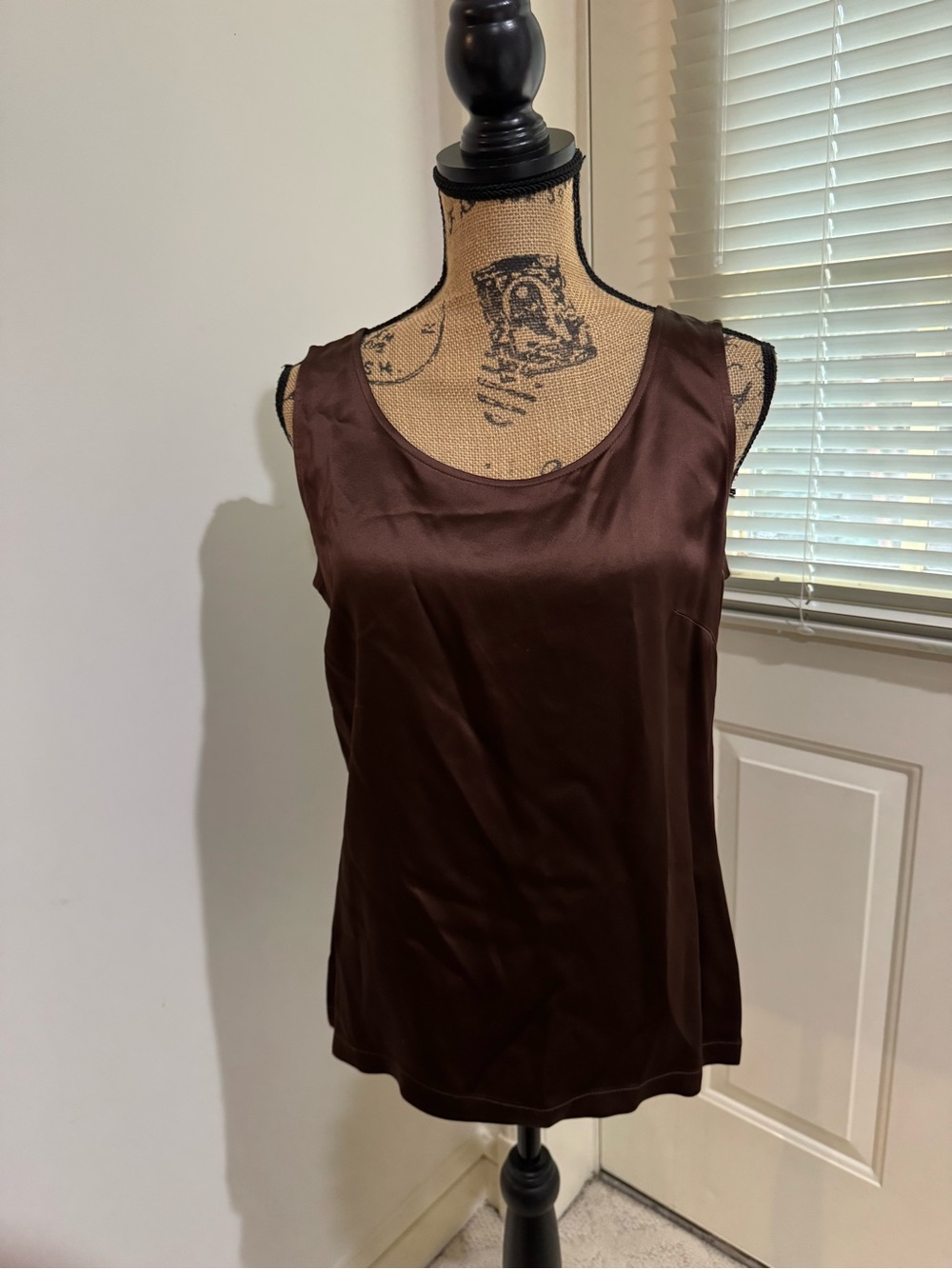 Gianfranco Ferré Chocolate Brown Satin Camisole size Medium??
